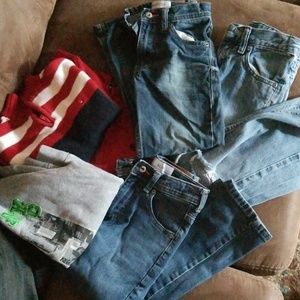 Kids Bundle- 3 sweaters 3 jeans